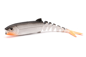 GUMA SAVAGE GEAR CANNIBAL MINNOW V-TAIL - WHITE BLACK