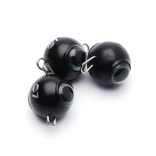 CZEBURASZKI SPRO FREESTYLE EYED BOTTOM - BLACK 5g/3szt