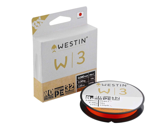 PLECIONKA WESTIN W3 8BRAID 0,08mm/135m - DUTCH ORANGE