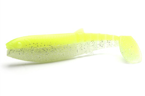 GUMA SAVAGE GEAR CANNIBAL SHAD - FLOU YELLOW GLOW