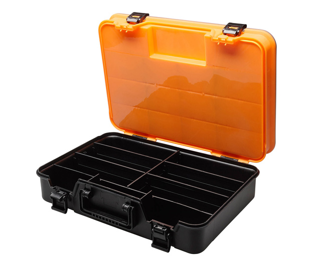 DWUSTRONNE PUDEŁKO NA PRZYNĘTY I AKCESORIA 39x28x12,5cm