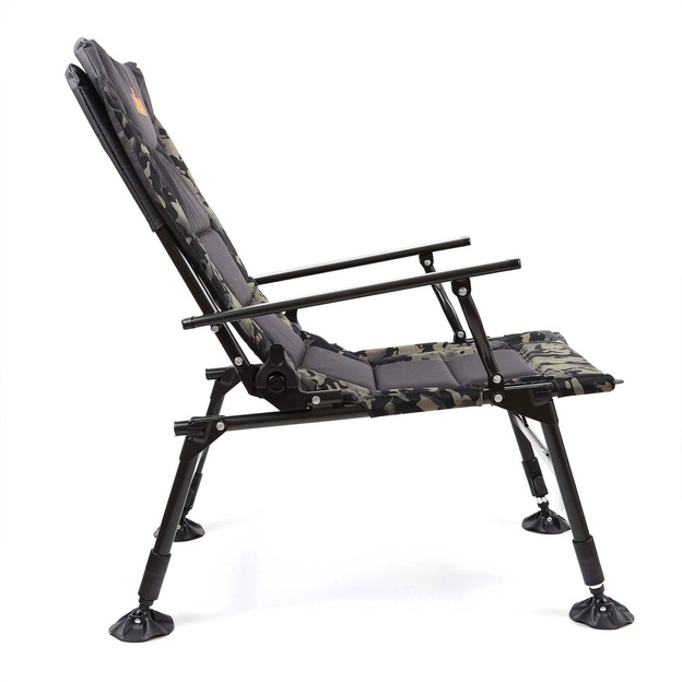 FOTEL WĘDKARSKI Z REGULACJĄ OPARCIA SAKANA CAMO