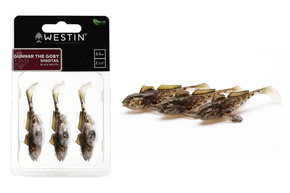 GUMY WESTIN GUNNAR THE GOBY 6,5cm/3szt - BLACK MOUTH