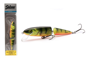 QWF015 - SALMO WOBLER WHITE JOINTED FISH FLOATING 13cm - HOT PERCH
