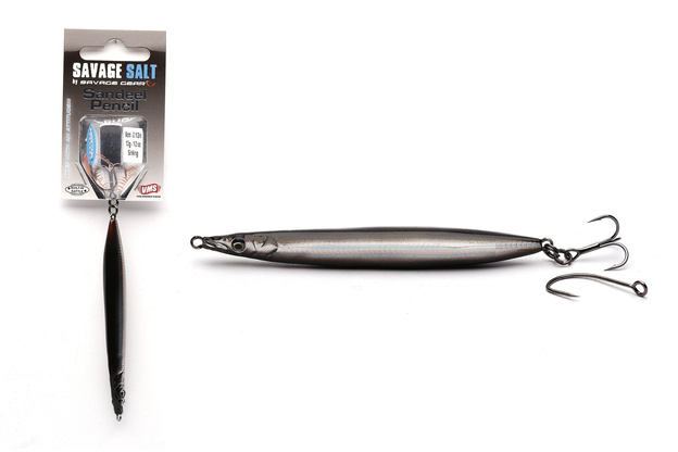 71425 - SAVAGE GEAR 3D SANDEEL PENCIL 9cm/13g - BLACK SILVER