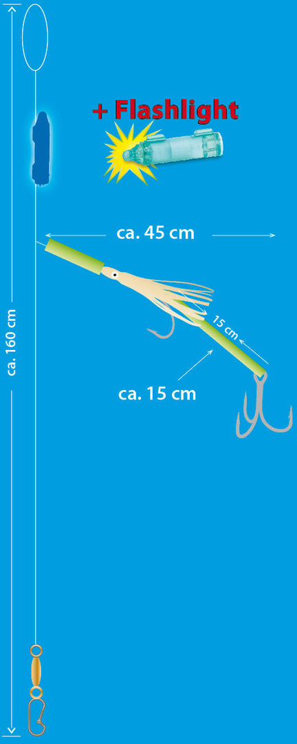 MORSKA PRZYWIESZKA AQUANTIC LENG RIG FLASHLIGHT 8/0+10/0