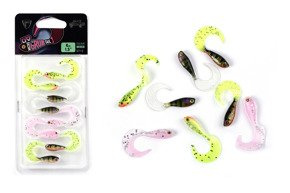 ZESTAW GUM FOX RAGE MICRO GRUB TAIL UV MIXED 8szt