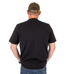 T-SHIRT BLACK CAT DISTRESSED LOGO BLACK TEE