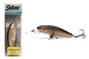 UNIKATOWY WOBLER SALMO PERCH DEEP RUNNER 8cm - REAL ROACH