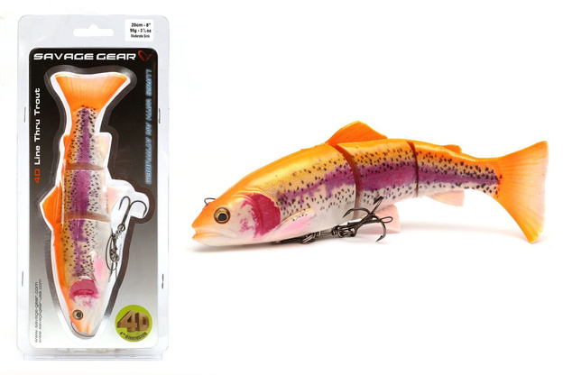 GUMA SAVAGE GEAR 4D LINE THRU TROUT - GOLDEN ALBINO